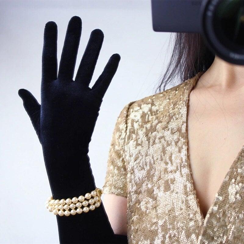 Velvet Long Gloves | Fashionsarah.com