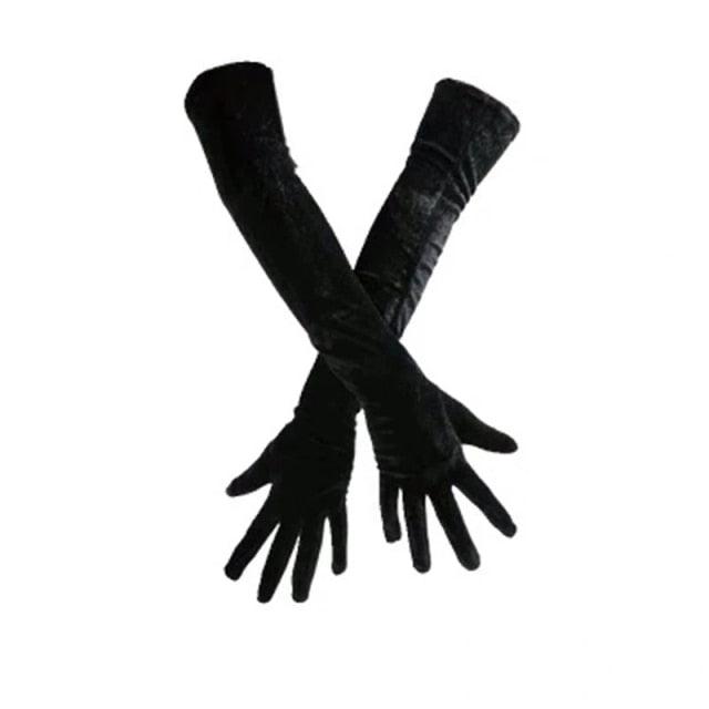 Velvet Long Gloves | Fashionsarah.com