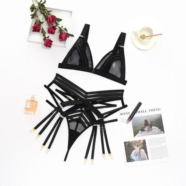 Black Hollow Out Set | Fashionsarah.com