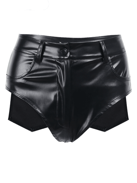 Fashionsarah.com Leather Zip Pocket Short
