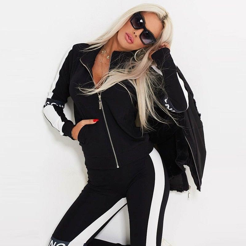 Fashionsarah.com Long Sleeves Jacket with Pants Suits