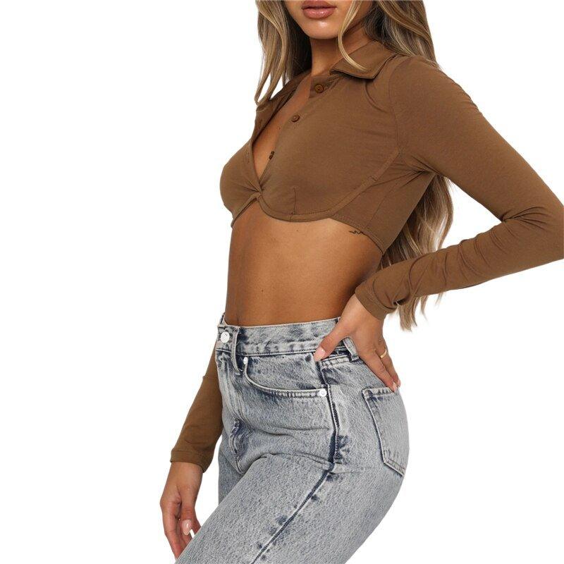 Fashionsarah.com Slim T-Shirt Crop Tops