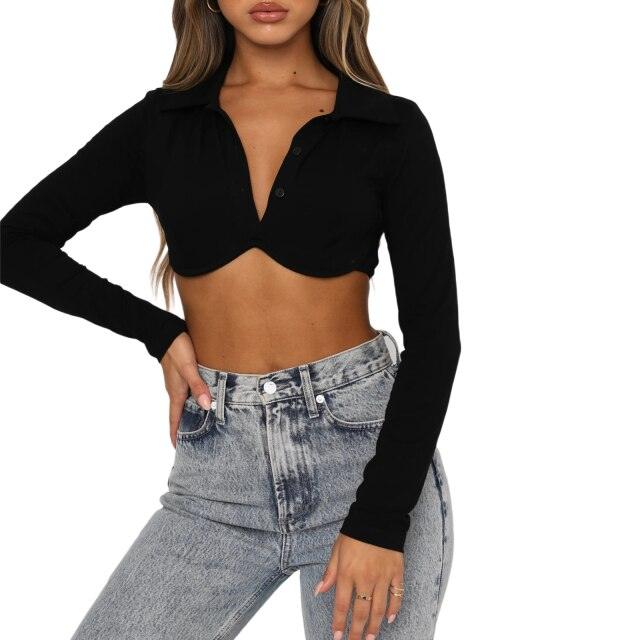 Fashionsarah.com Slim T-Shirt Crop Tops