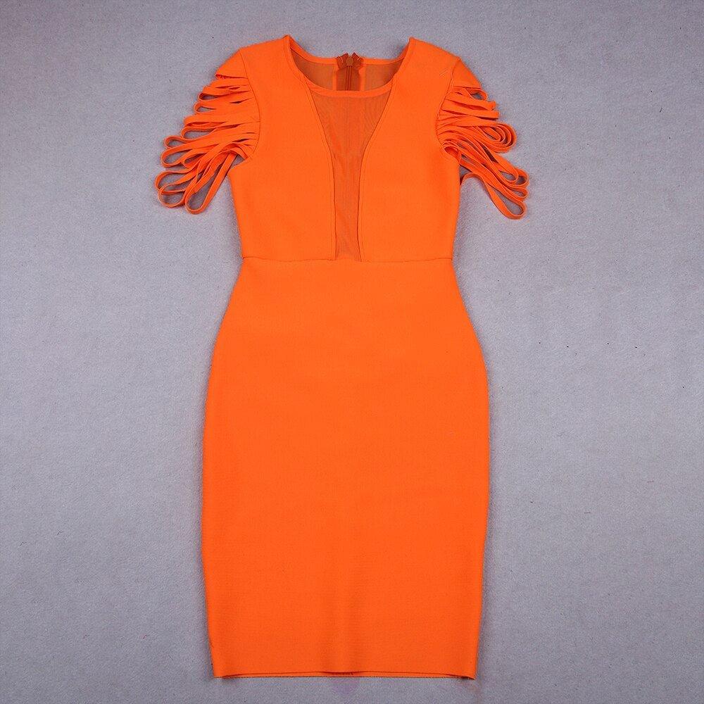 Tassel Orange Elegant Dress 2022 | Fashionsarah.com