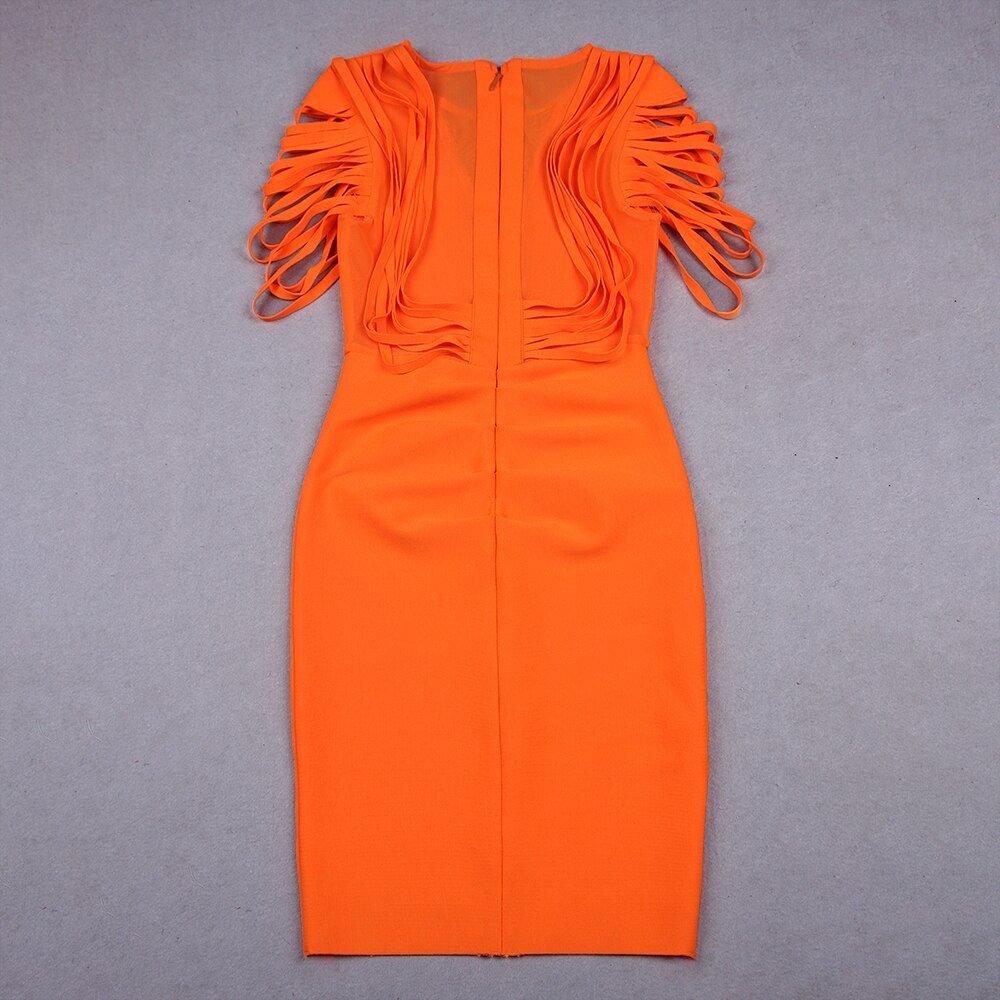 Tassel Orange Elegant Dress 2022 | Fashionsarah.com