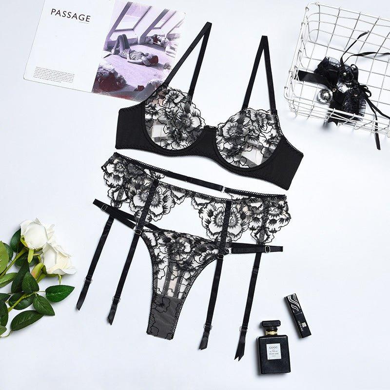 Beautiful Floral Set with Garters | Fashionsarah.com