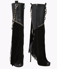 Load image into Gallery viewer, Stiletto Boots with Chains - Fashionsarah.com