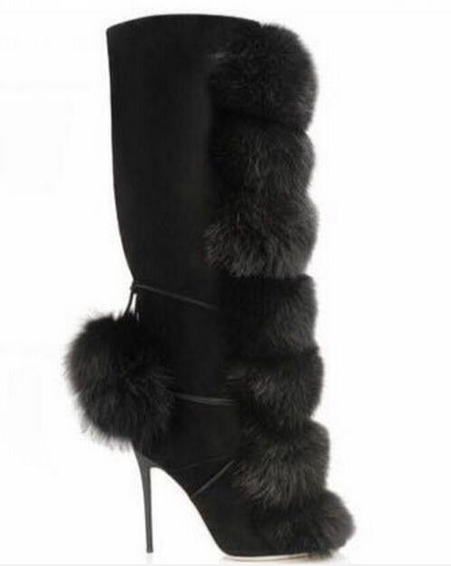 Fur Ball Women heeled Boots | Fashionsarah.com