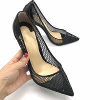 Load image into Gallery viewer, NEW Black Leather Heels! - Fashionsarah.com