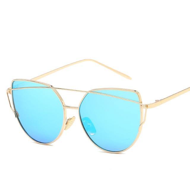 Cat Eye Mirror Sunglasses 