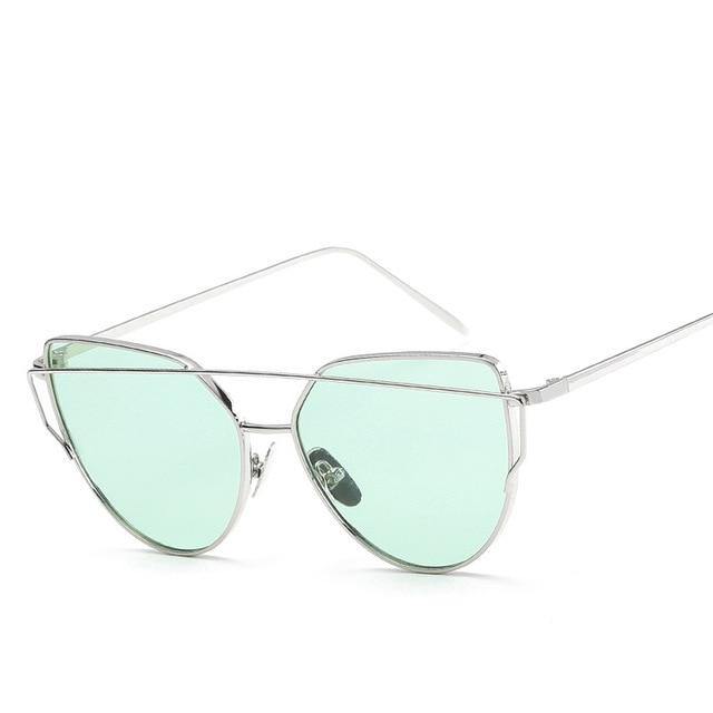 Cat Eye Mirror Sunglasses 