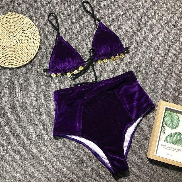 Fashionsarah.com Velvet Bikini Set
