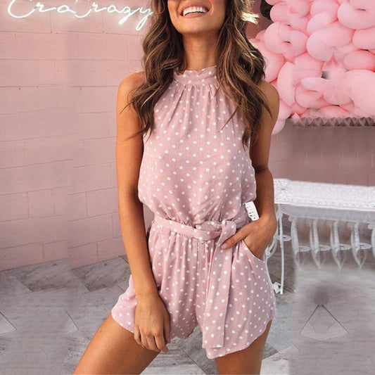 Fashionsarah.com Girly Polka Dot Playsuit!