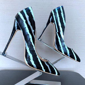 Summer Stripe Heels - Fashionsarah.com
