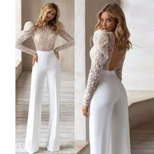 Load image into Gallery viewer, White Sequins Jumpsuits | Fashionsarah.com