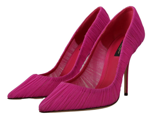 Dolce & Gabbana Pink Tulle Stiletto High Heels Pumps Shoes | Fashionsarah.com