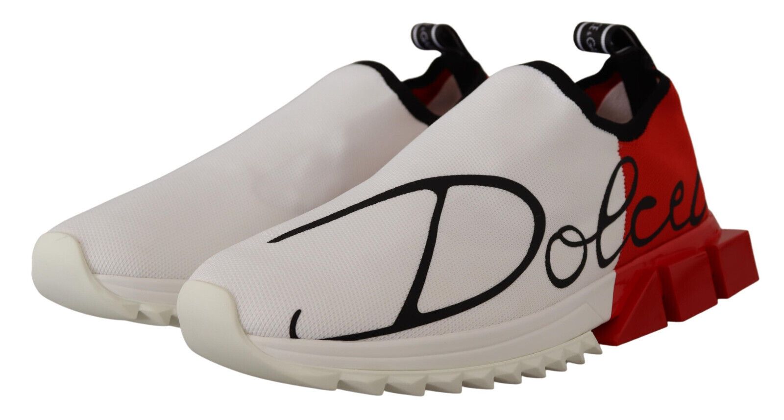 Dolce & Gabbana White Red Sorrento Sandals Sneakers | Fashionsarah.com
