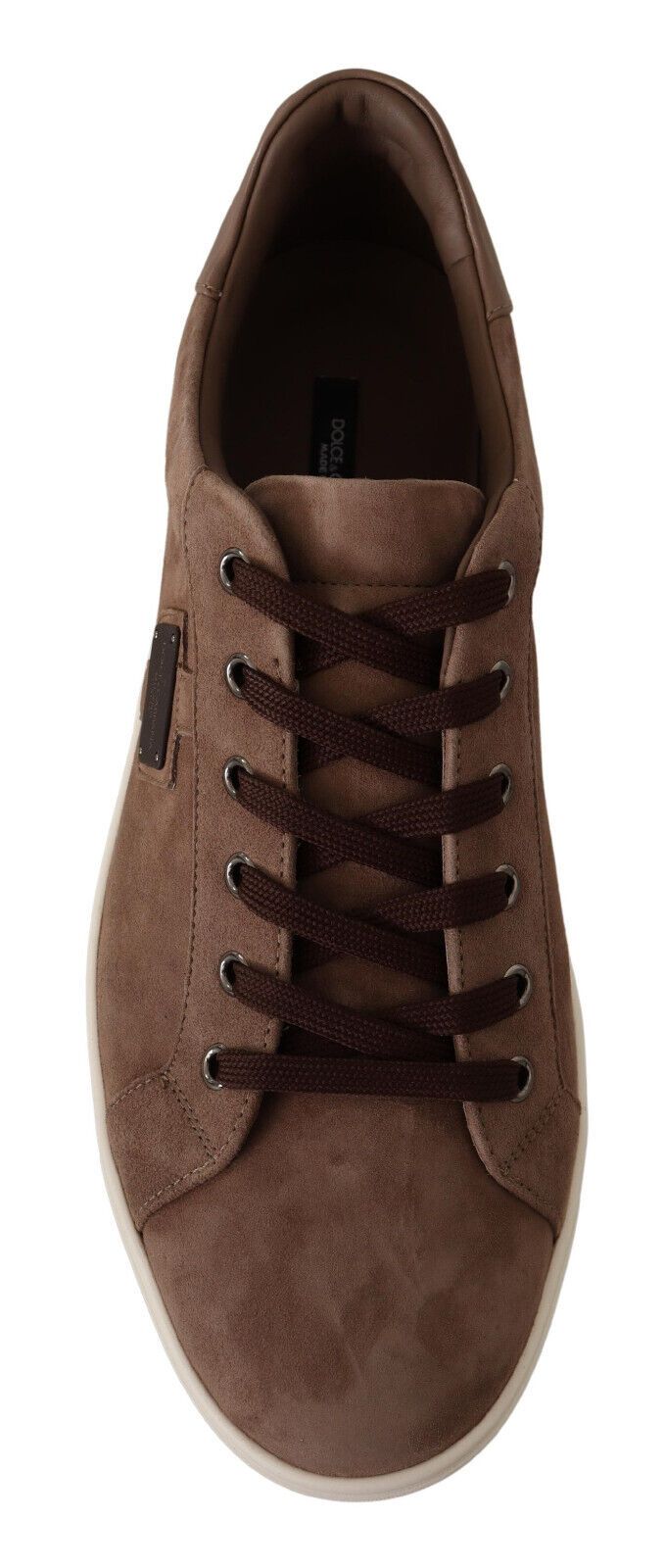 Dolce & Gabbana Brown Suede Leather Sneakers Shoes | Fashionsarah.com