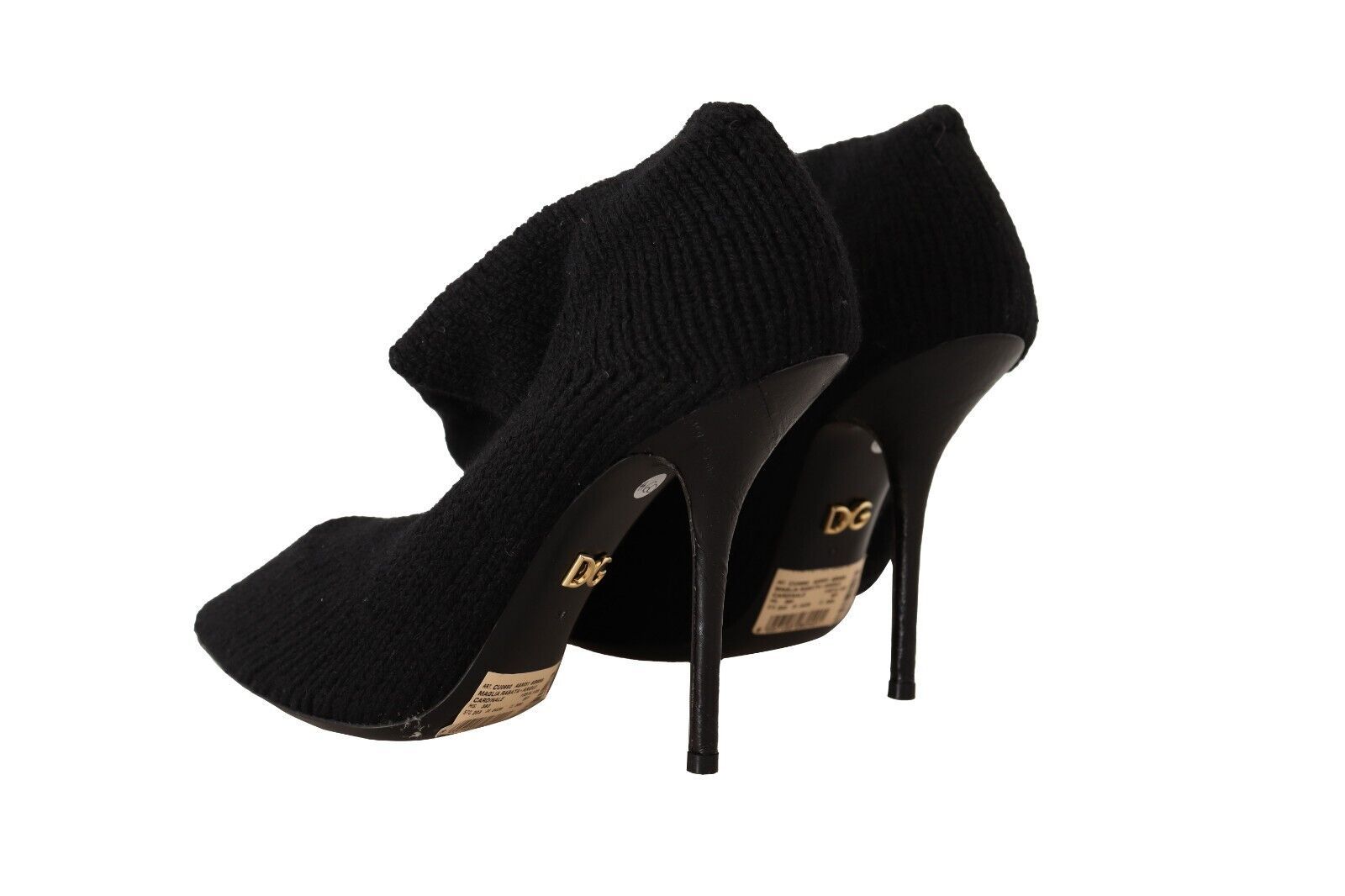 Fashionsarah.com Fashionsarah.com Dolce & Gabbana Black Stretch Socks Knee High Booties Shoes