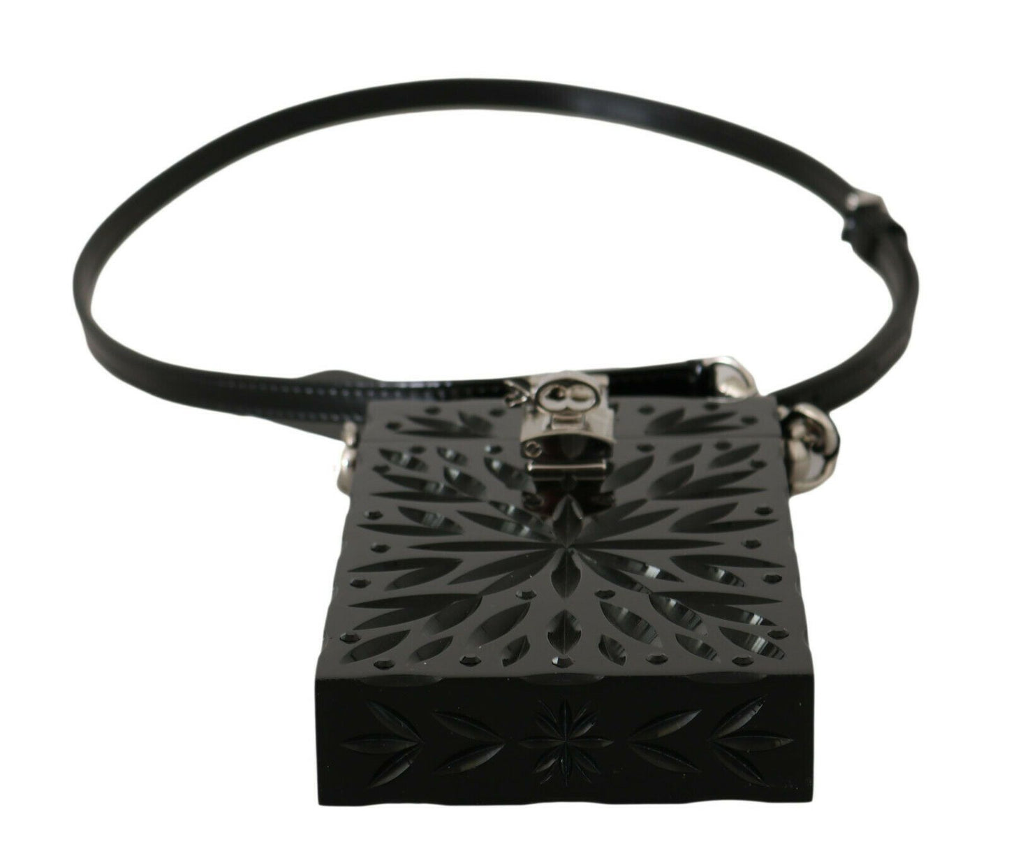 Fashionsarah.com Fashionsarah.com Dolce & Gabbana Black Crystal Plexiglass Cross Cigarette Case Holder