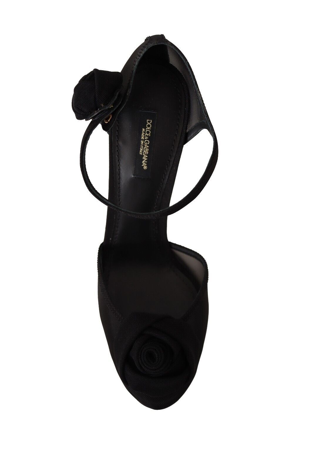 Fashionsarah.com Fashionsarah.com Dolce & Gabbana Black Mesh Ankle Strap High Heels Pumps Shoes