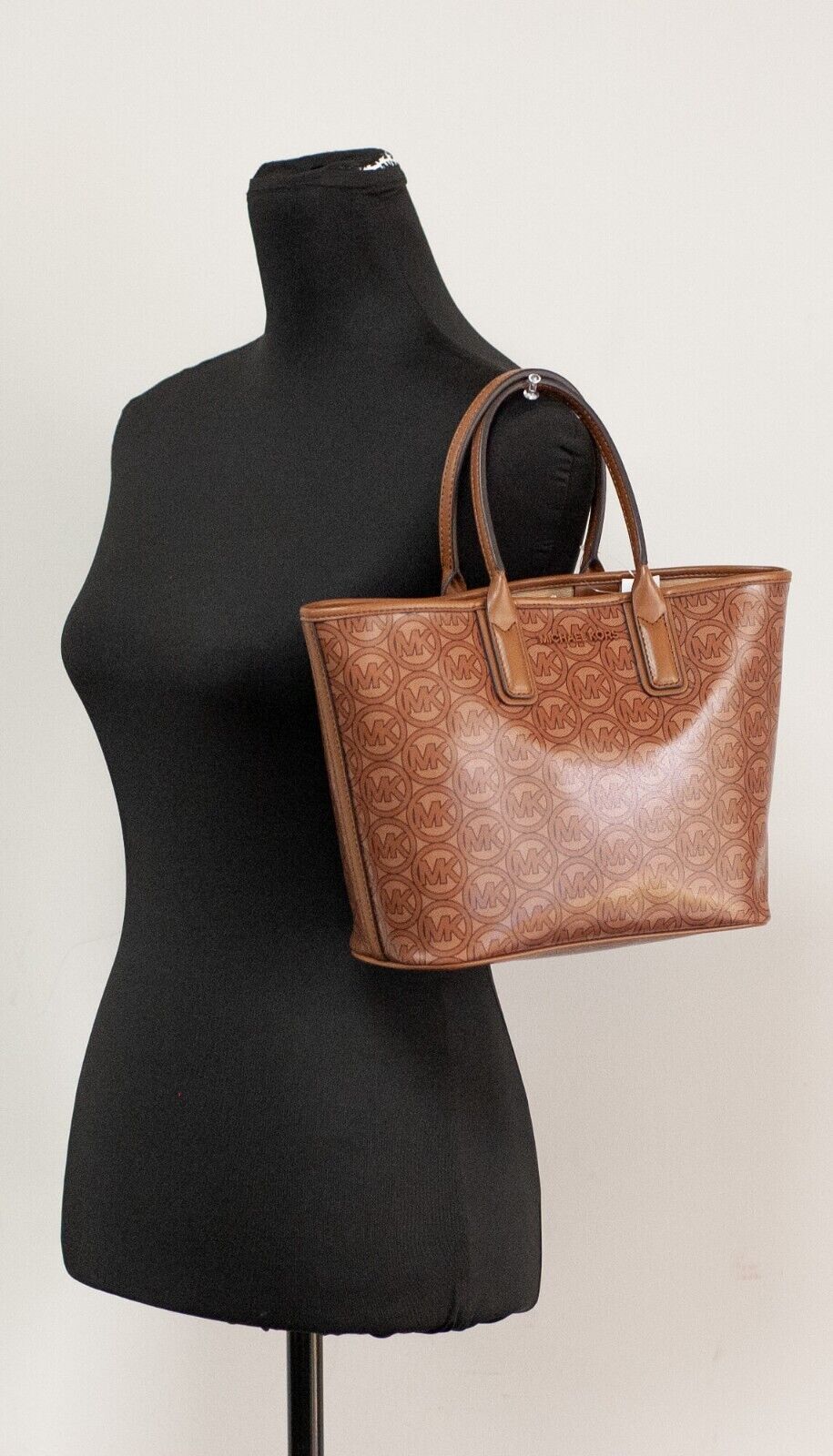 Michael Kors Jodie Small Jacquard Tote Handbag Brown | Fashionsarah.com