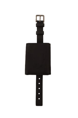 Fashionsarah.com Fashionsarah.com Dolce & Gabbana Black Leather Trifold Purse Multi Kit Belt Strap Wallet
