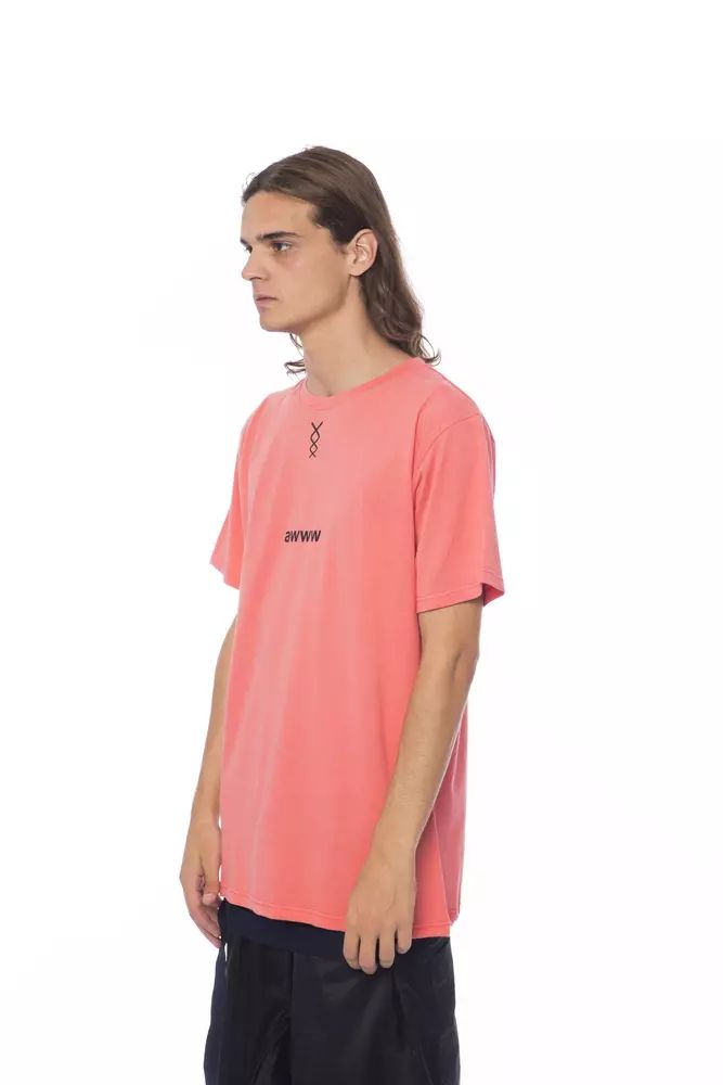 Fashionsarah.com Fashionsarah.com Nicolo Tonetto Pink Cotton T-Shirt
