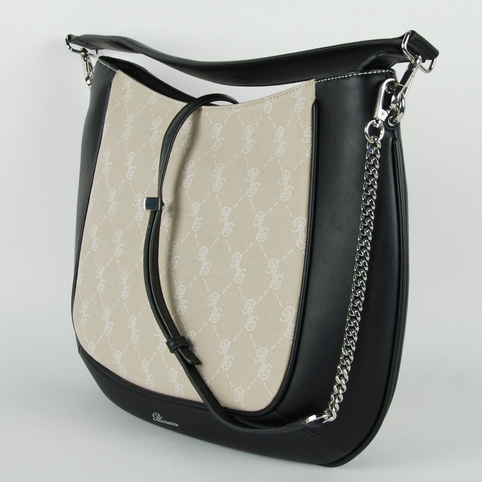 Fashionsarah.com Fashionsarah.com Blumarine Black Cotton Crossbody Bag