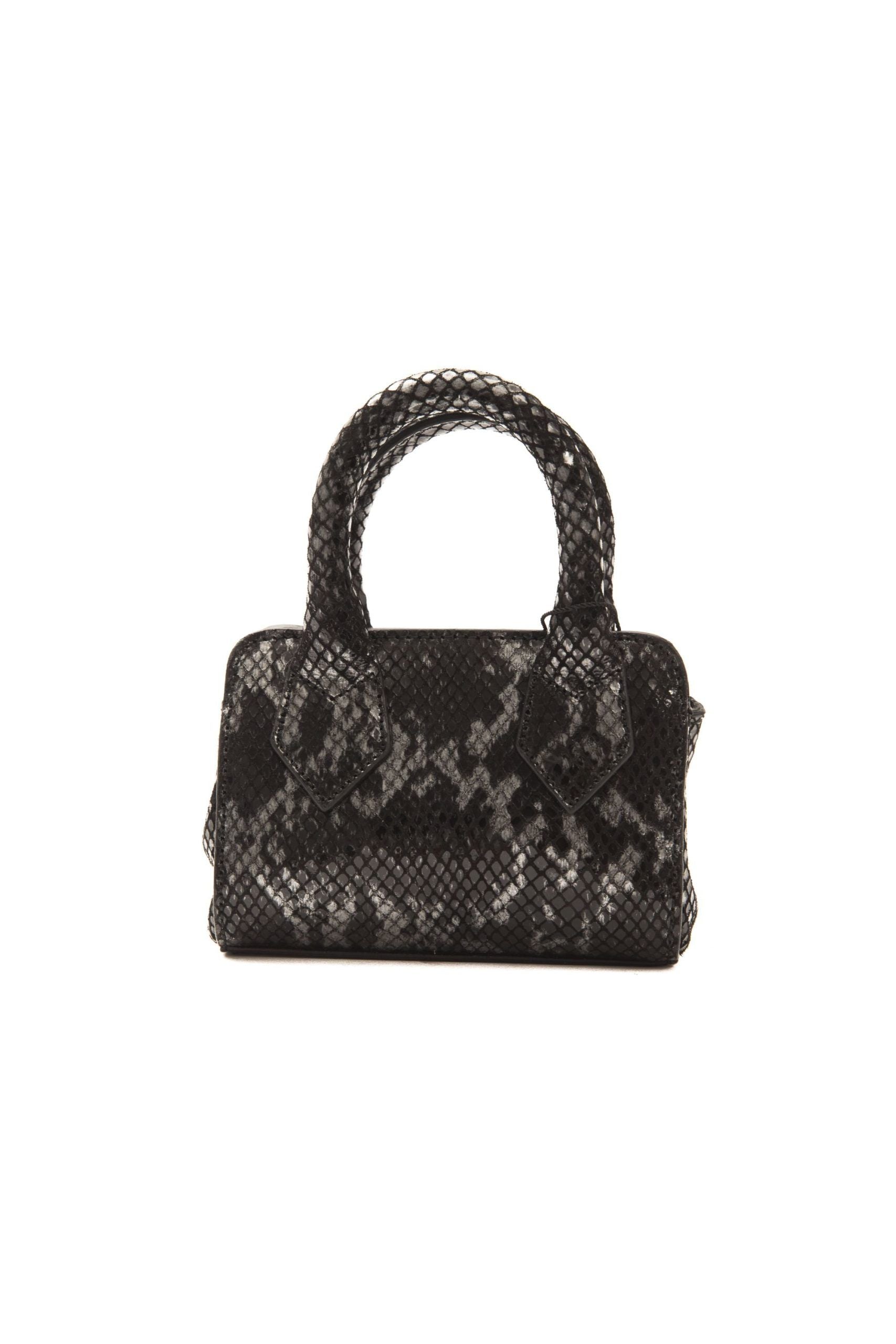 Fashionsarah.com Fashionsarah.com Pompei Donatella Gray Leather Mini Handbag