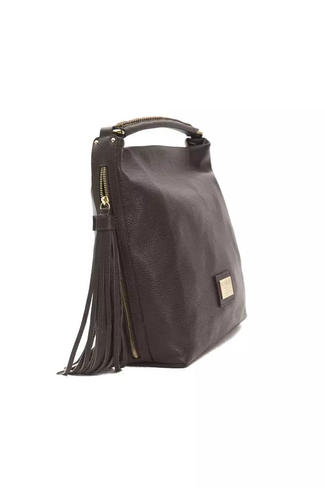 Pompei Donatella Brown Leather Shoulder Bag | Fashionsarah.com