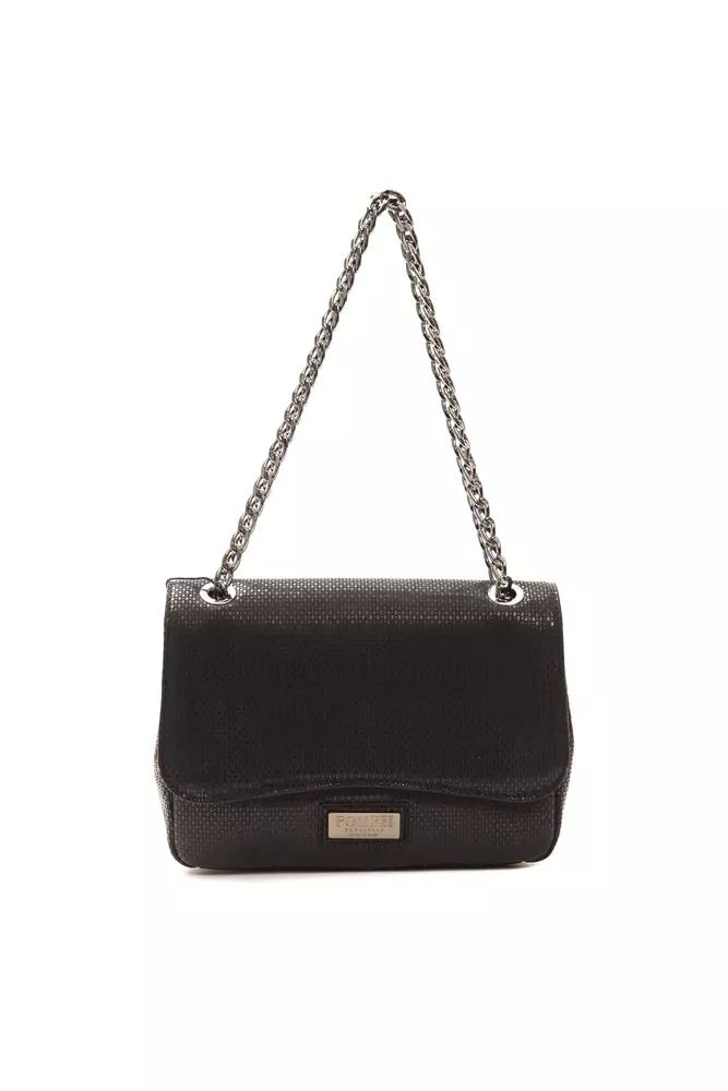 Fashionsarah.com Fashionsarah.com Pompei Donatella Black Leather Crossbody Bag