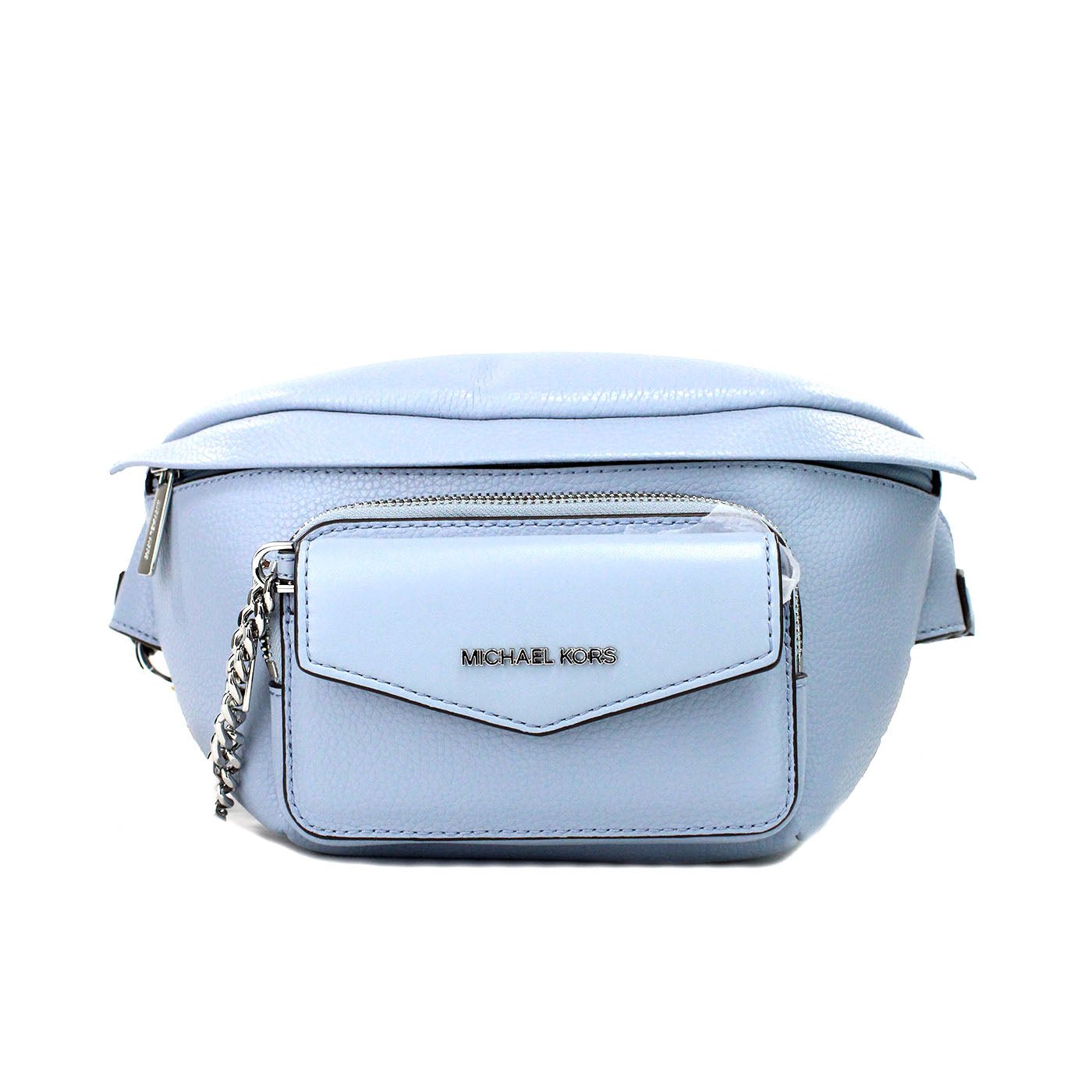 Fashionsarah.com Fashionsarah.com Michael Kors Maisie Large Pale Blue 2-n-1 Waistpack Card Case Fanny Pack Bag