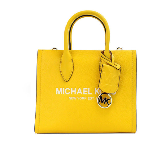 Michael Kors Mirella Small Jasmine Yellow Leather Top Zip Shopper Tote Bag | Fashionsarah.com