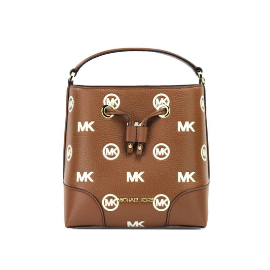 Fashionsarah.com Fashionsarah.com Michael Kors Mercer Small Luggage Embossed Drawstring Bucket Messenger Bag
